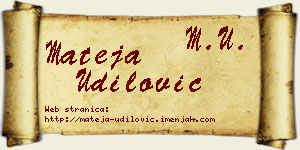 Mateja Udilović vizit kartica